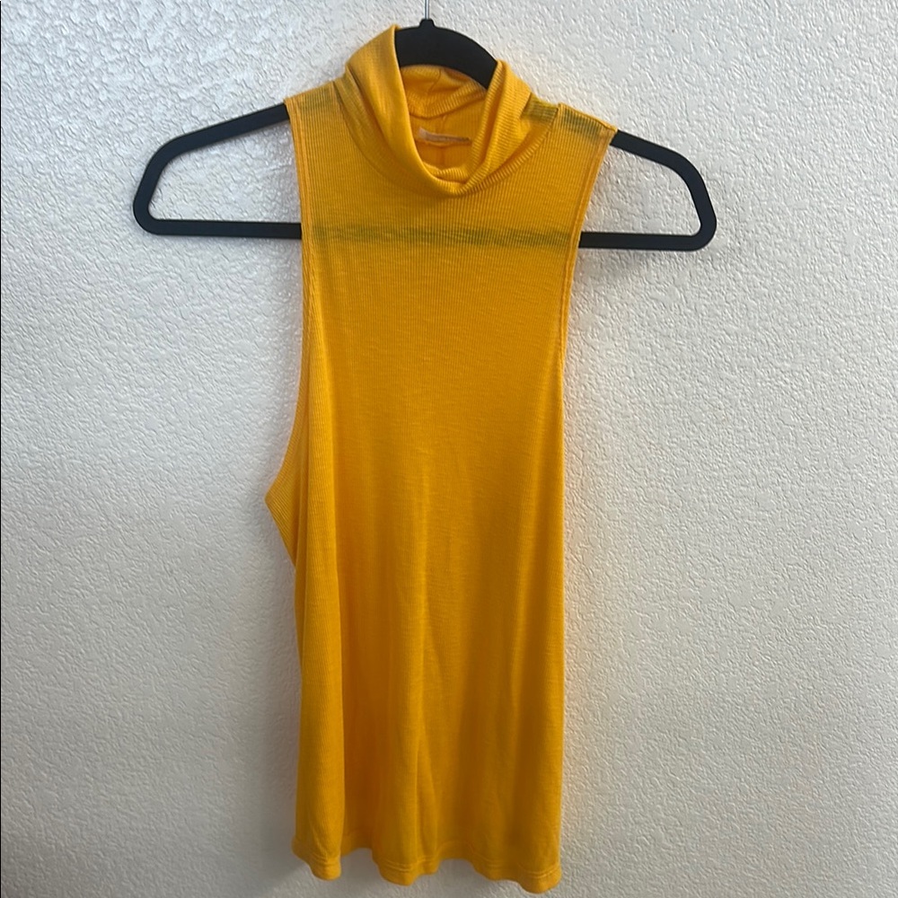 Free People Yellow Sleeveless Women's Top